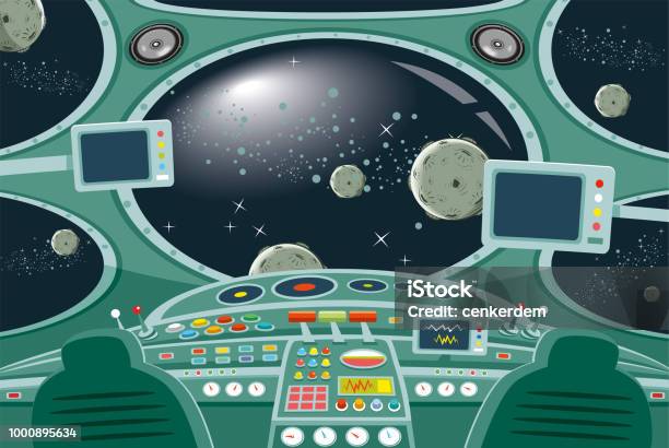 Spaceship Interior Stock Illustration - Download Image Now - Spaceship, Indoors, Astronaut