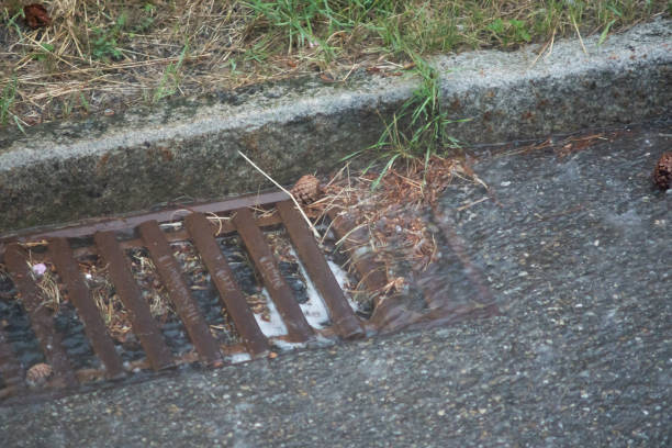 istock Heavy summer rain and the drain clogged - detail 1000898780