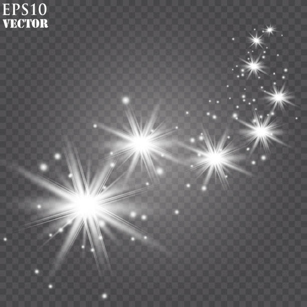 ilustrações, clipart, desenhos animados e ícones de vetor de estrelas brilhantes, luzes e comemoração. efeitos de transparência - wallpaper sample illustrations