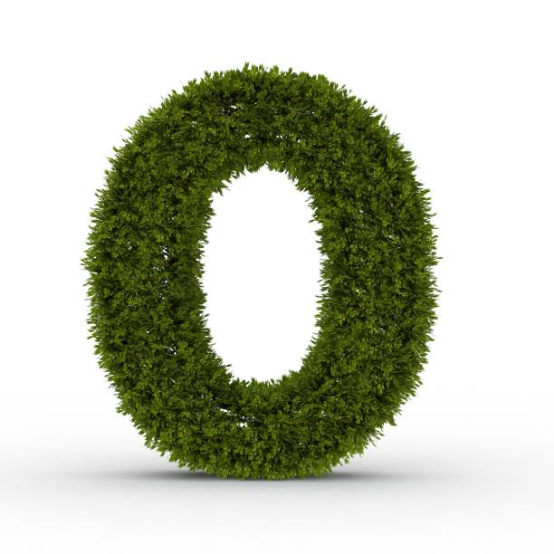 istock Gras letter O isolated on white background 1000912126