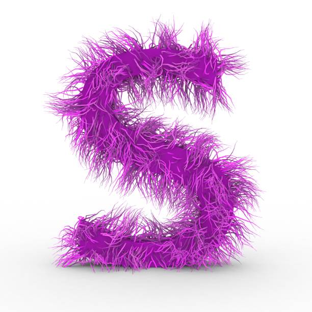 istock Pink fur letter S isolated on white background 1000915832