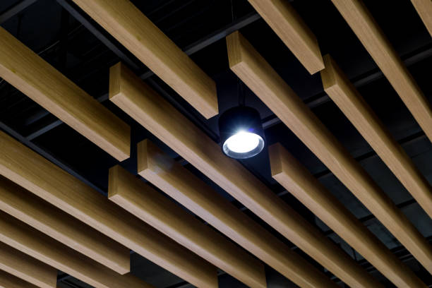istock Vintage lamp on wooden ceiling 1000929142