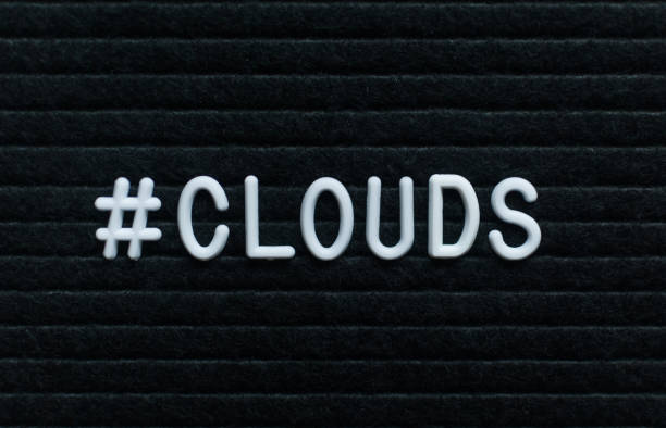 istock Hashtag word #clouds written on the letter board. 1000935742
