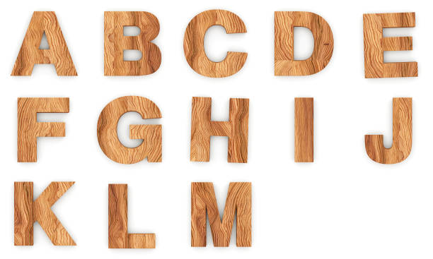 istock Wooden alphabet letters isolated on white background 1000936364