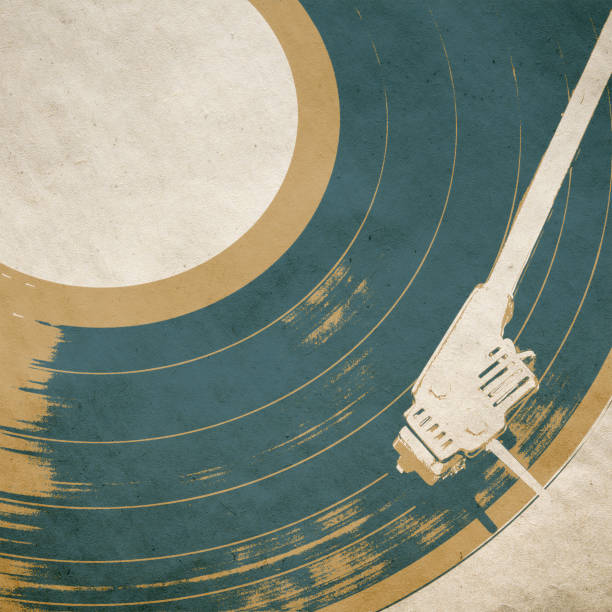 Turntable LP record player playing a vinyl