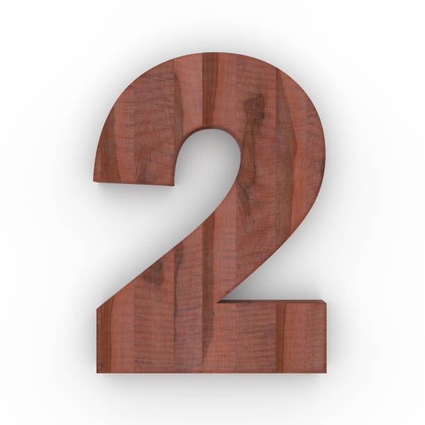 istock Wooden number 2 isolated on white background 1000959590