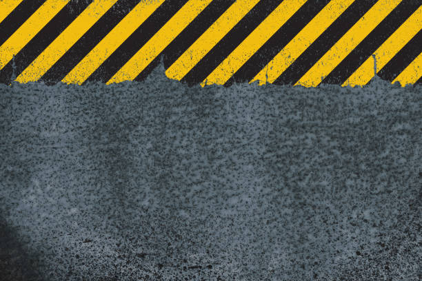 istock Rusty metal background with grunge hazard sign 1000967034