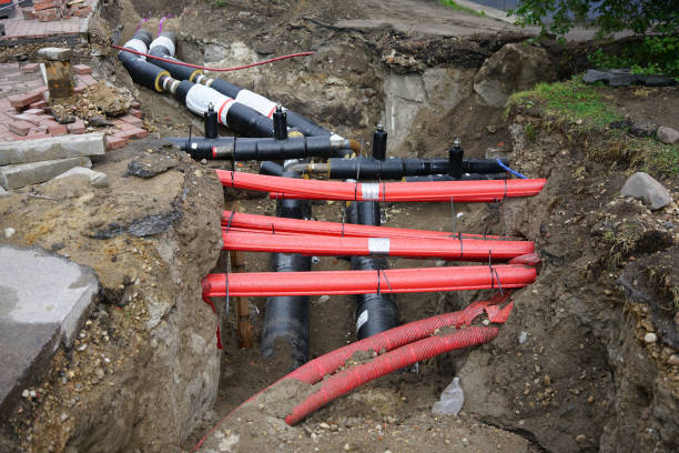 istock replacement and reconstruction of the heating system pipelines in the city 1000986606