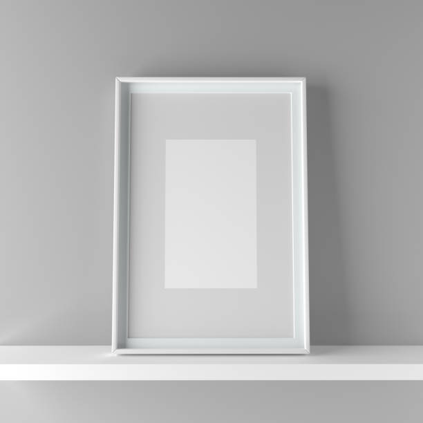 istock Elegant frame stand on the shelf. 3D Graphic illustration 1000994342