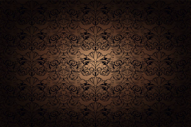 istock vintage Gothic background in gold, bronze, caramel, chocolate, and black 1000994348