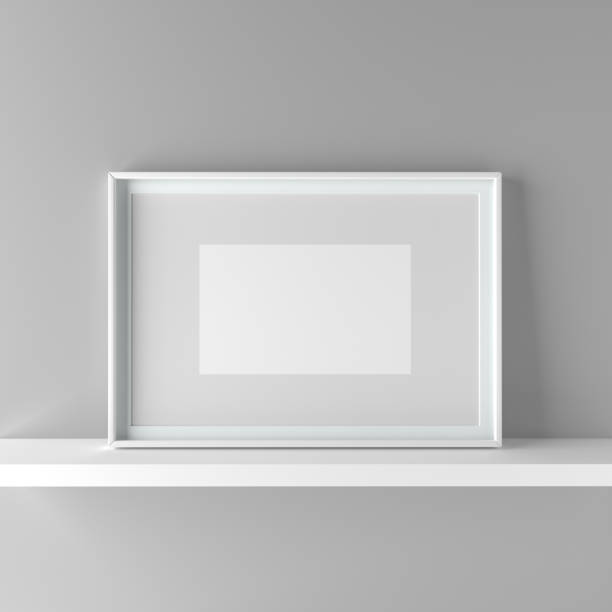 istock Elegant frame stand on the shelf. 3D Graphic illustration 1000994452