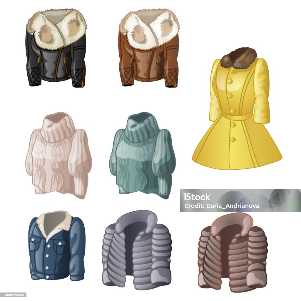 Ilustración de Conjunto De Ropa De Mujer Animada Aislado Sobre Fondo Blanco Primer Plano Ilustración De Vector De Dibujos Animados y más Vectores Libres de Derechos de Chaqueta - iStock Ilustración de Conjunto De Ropa De Mujer Animada Aislado Sobre Fondo Blanco Primer Plano Ilustración De Vector De Dibujos Animados y más Vectores Libres de Derechos de Chaqueta - iStock