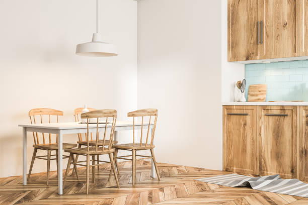 istock White and wooden Scandi style dining room corner 1000997596