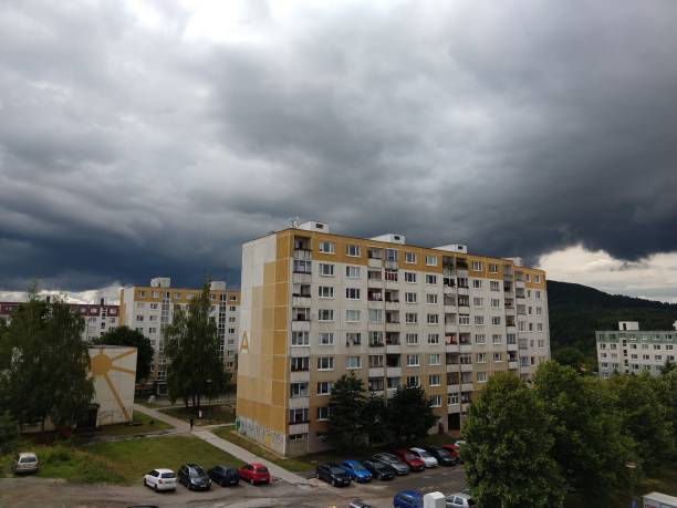 istock Heavy rain clouds over the city. 1001011368