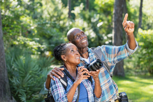 istock Senior African-American couple hiking, exploring 1001016268