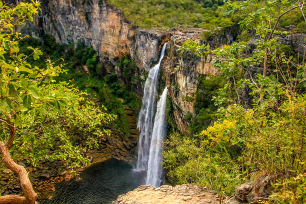 istock Jumps waterfall in veadeiros chapada national park 1001026822