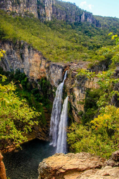 istock Jumps waterfall in veadeiros chapada national park 1001027042