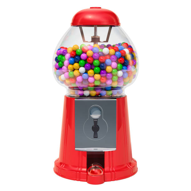 istock Gumball machine, gum dispencer. 3D rendering isolated on white background 1001042760