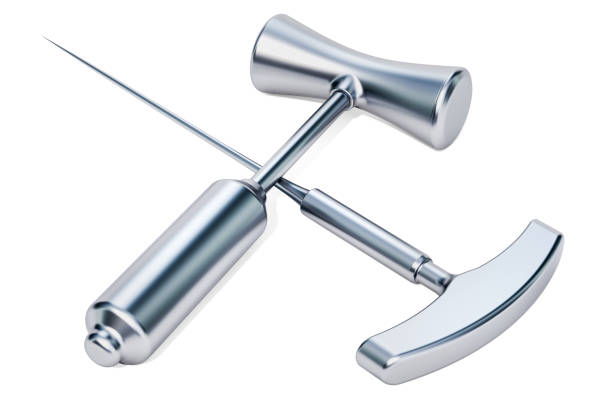 istock Orbitoclast, surgical instruments for lobotomies. 3D rendering isolated on white background 1001044838