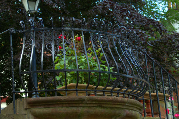 istock Garden behind railings 1001075618