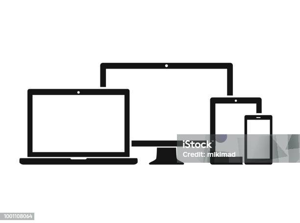 Technology Devices Icon Set Stock Illustration - Download Image Now - Icon Symbol, Digital Tablet, Mobile Phone