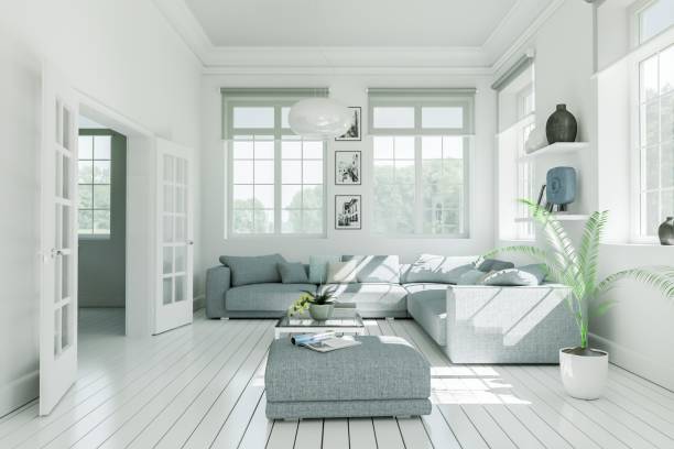 istock modern white living room interior design 1001117374