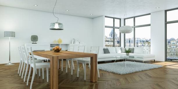 istock modern bright dining room skandinavian interior design 1001120916