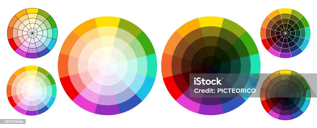Color Array Wheel Color Wheel Vector Stock Illustration - Download Image Now - Color ...
