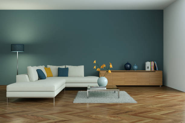 istock modern living room interior design with concrete wall 1001123940