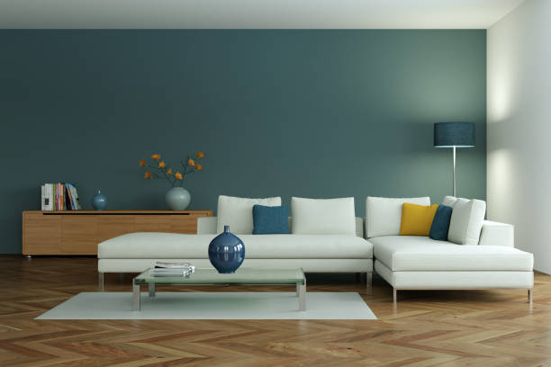 istock modern living room interior design with concrete wall 1001123970