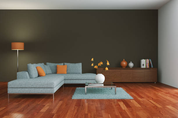 istock modern living room interior design with concrete wall 1001124006