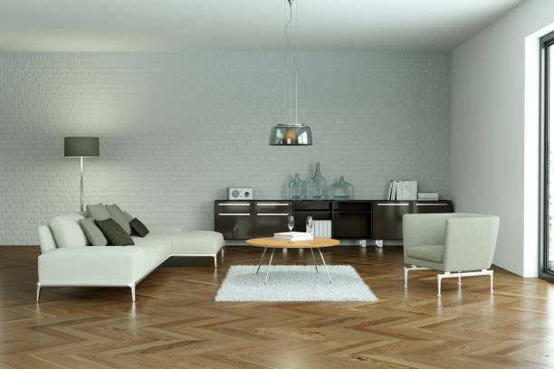 istock modern bright skandinavian flat interior design 1001124684