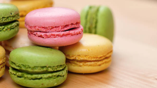 istock Colorful macaron cookies closeup 1001127832