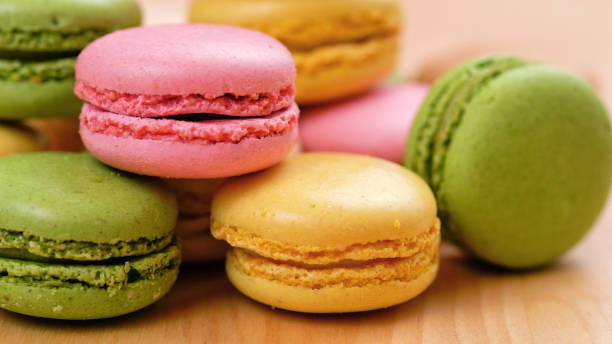 istock Colorful macaron cookies closeup 1001130728