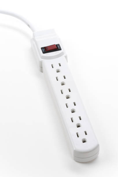 ギャング用ソケット - extension cord push button cable electric plug ストックフォトと画像