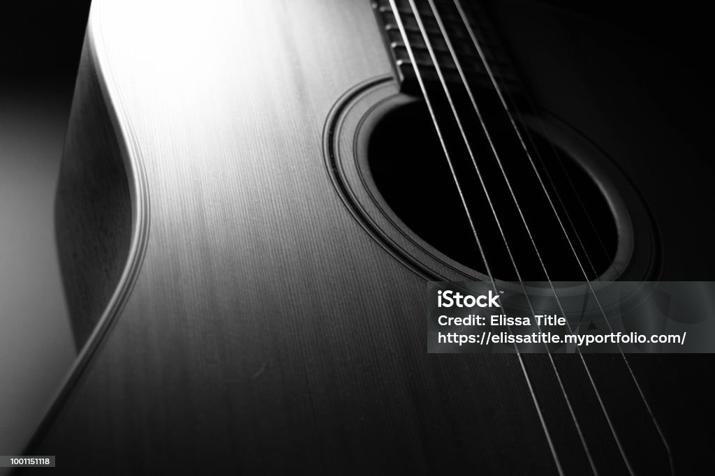 Guitar in Black and White An abstracted guitar, perfect for a background! Guitar Stock Photo