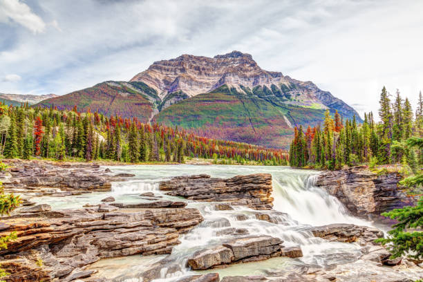 istock Athabasca Falls in Autumn Colors at Jasper National Park 1001161794