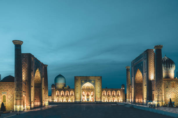 istock View to Registan Square at Night in Samarkand Uzbekistan 1001164656