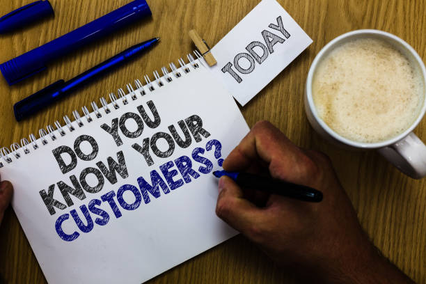 istock Text sign showing Do You Know Your Customers question. Conceptual photo having a great background about clients Man holding marker notebook clothespin reminder wooden table cup coffee. 1001179416