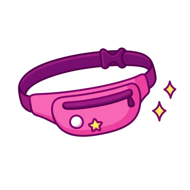 Vector illustration of Fanny pack drawing