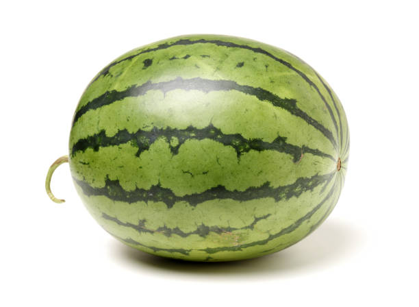 istock Whole watermelon isolated on white background 1001190364