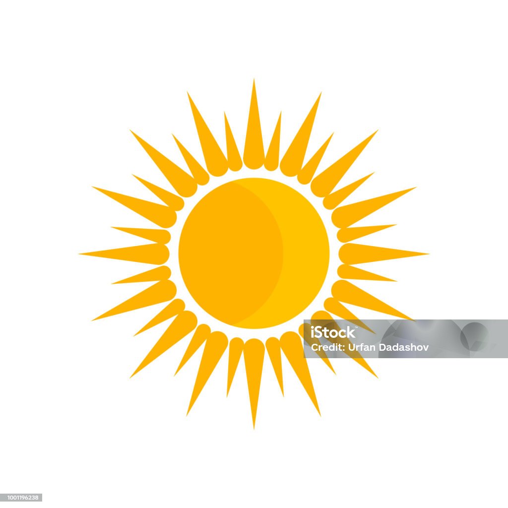 Sun icon vector sign and symbol isolated on white background Sun icon vector isolated on white background for your web and mobile app design, Sun logo concept Sun stock vector