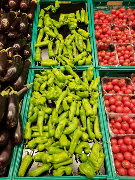 istock Green Peppers in Crates 1001210500