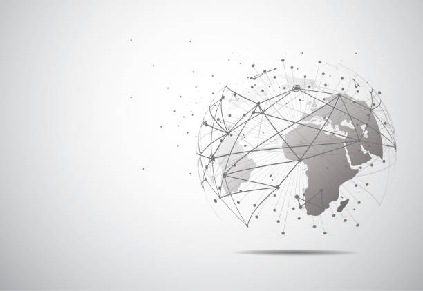 istock Global network connection. World map point and line composition concept of global business. Vector Illustration 1001216356