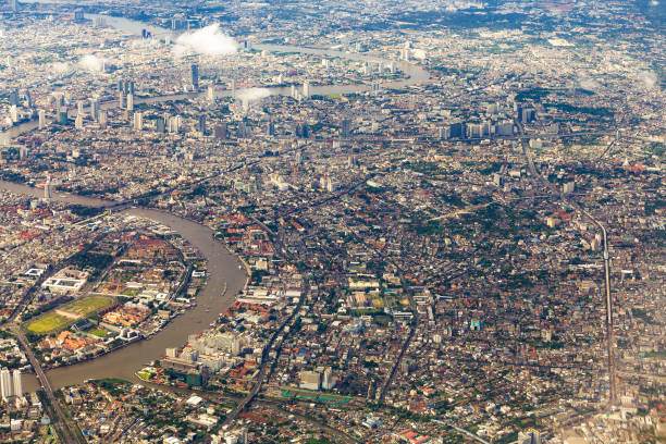 istock City top view look from airplane 1001234796