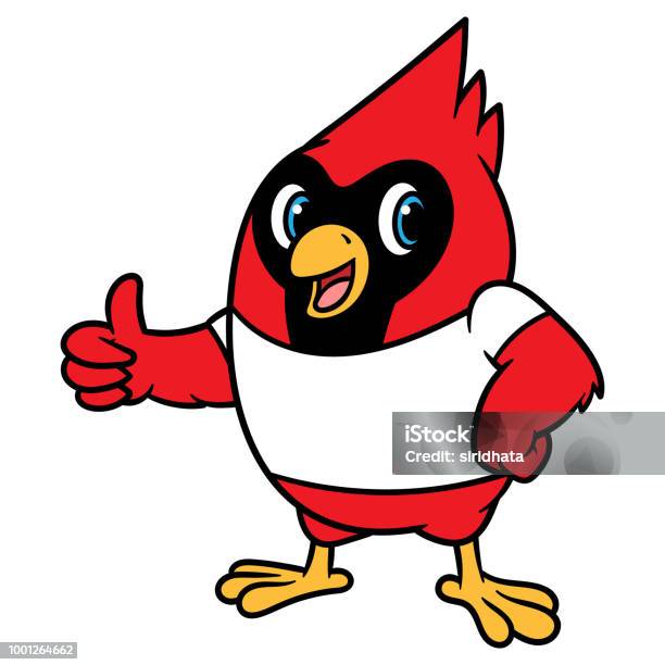 Cartoon Cardinal Bird Mascot Stock Illustration - Download Image Now - Cardinal - Bird, Mascot, Head