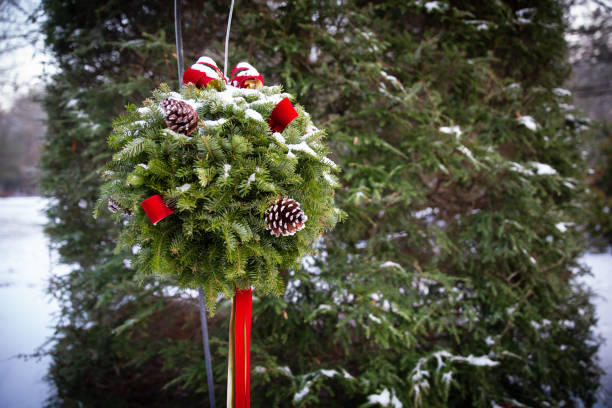 istock Hanging Christmas Kissing Ball 1001270480