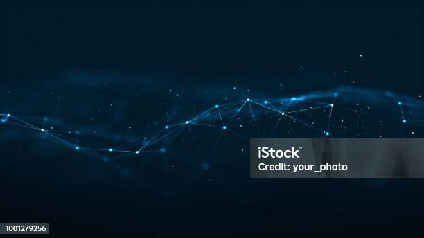 Technology Network Background Stock Illustration - Download Image Now - Technology, Backgrounds, Abstract