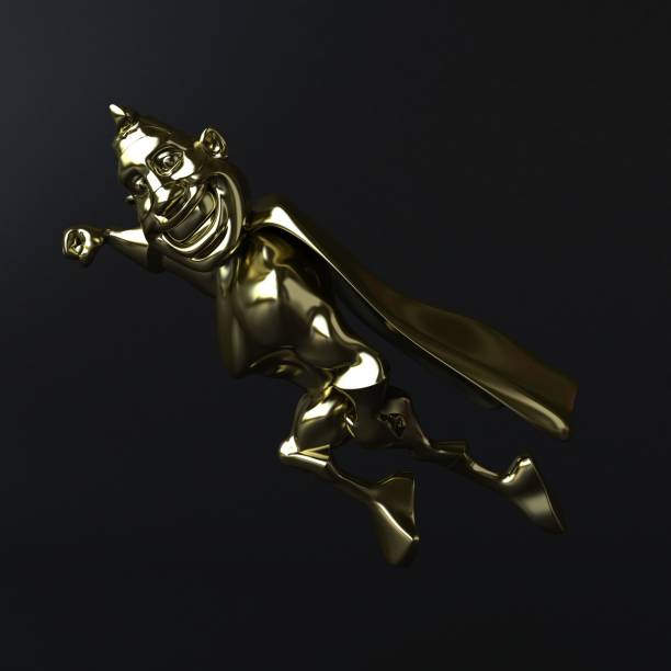 istock Golden superhero - 3D illustration 1001321822