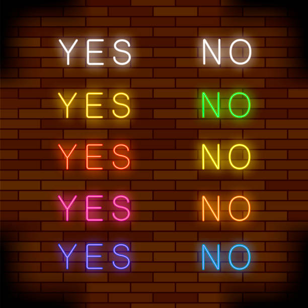 istock On and Off Lamp Neon Light Toggle Switch Sign. Colorful Fluorescent Light Buttons 1001331964